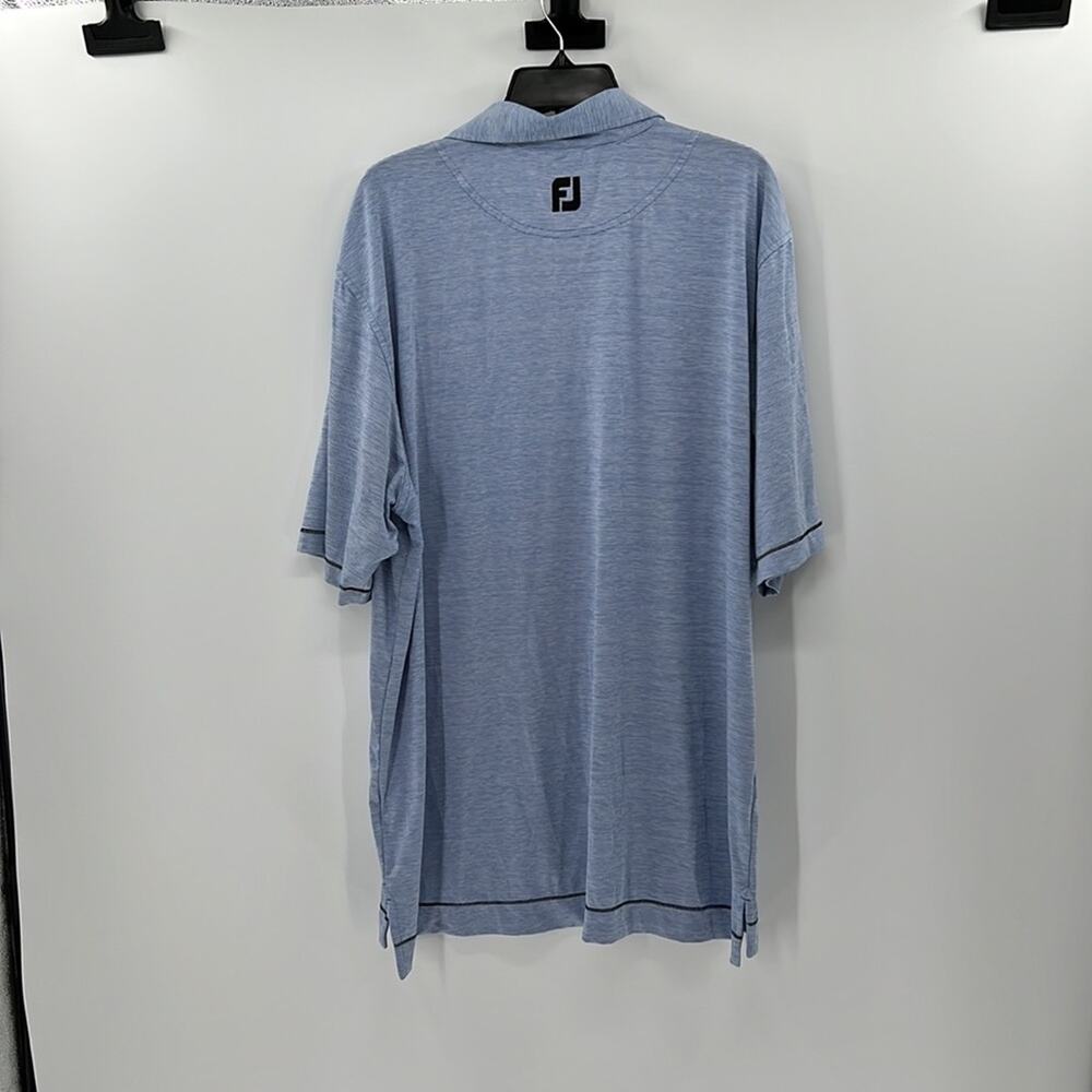 FootJoy FJ Performance Golf Polo - Blue/White Stripes - XL - Picture 5 of 6